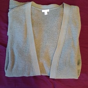 J.Jill sage green women's 4X cotton blend cardigan